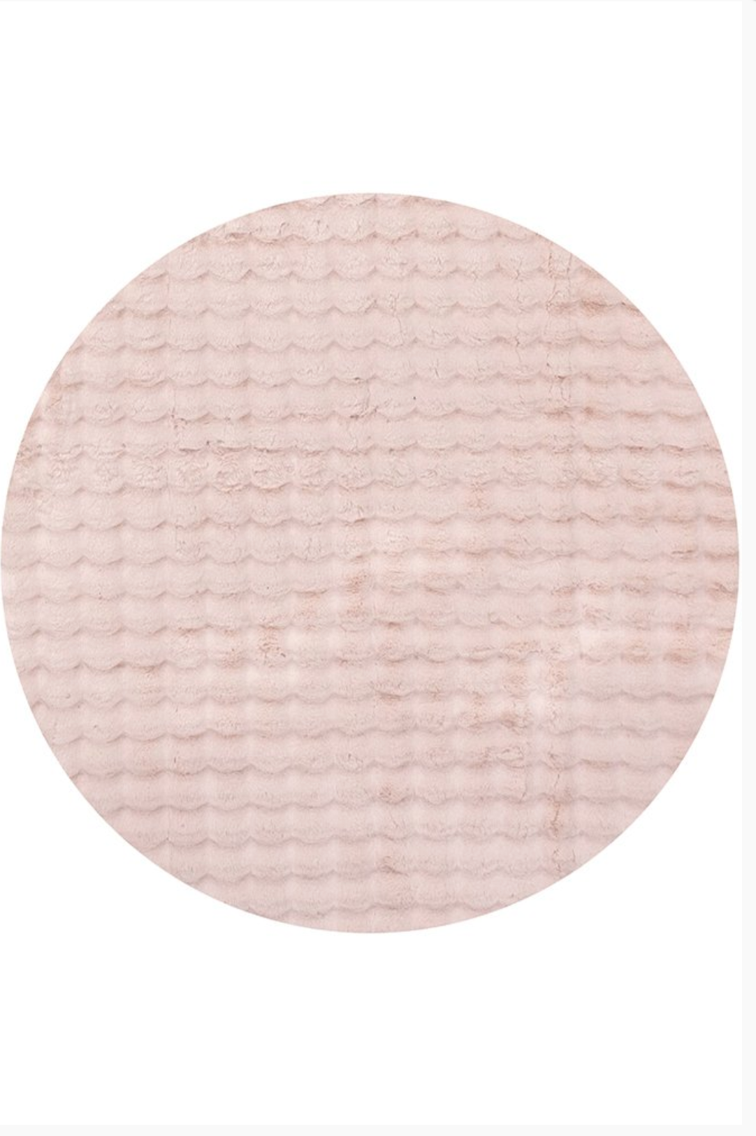 Bubble Blush Washable Round Rug