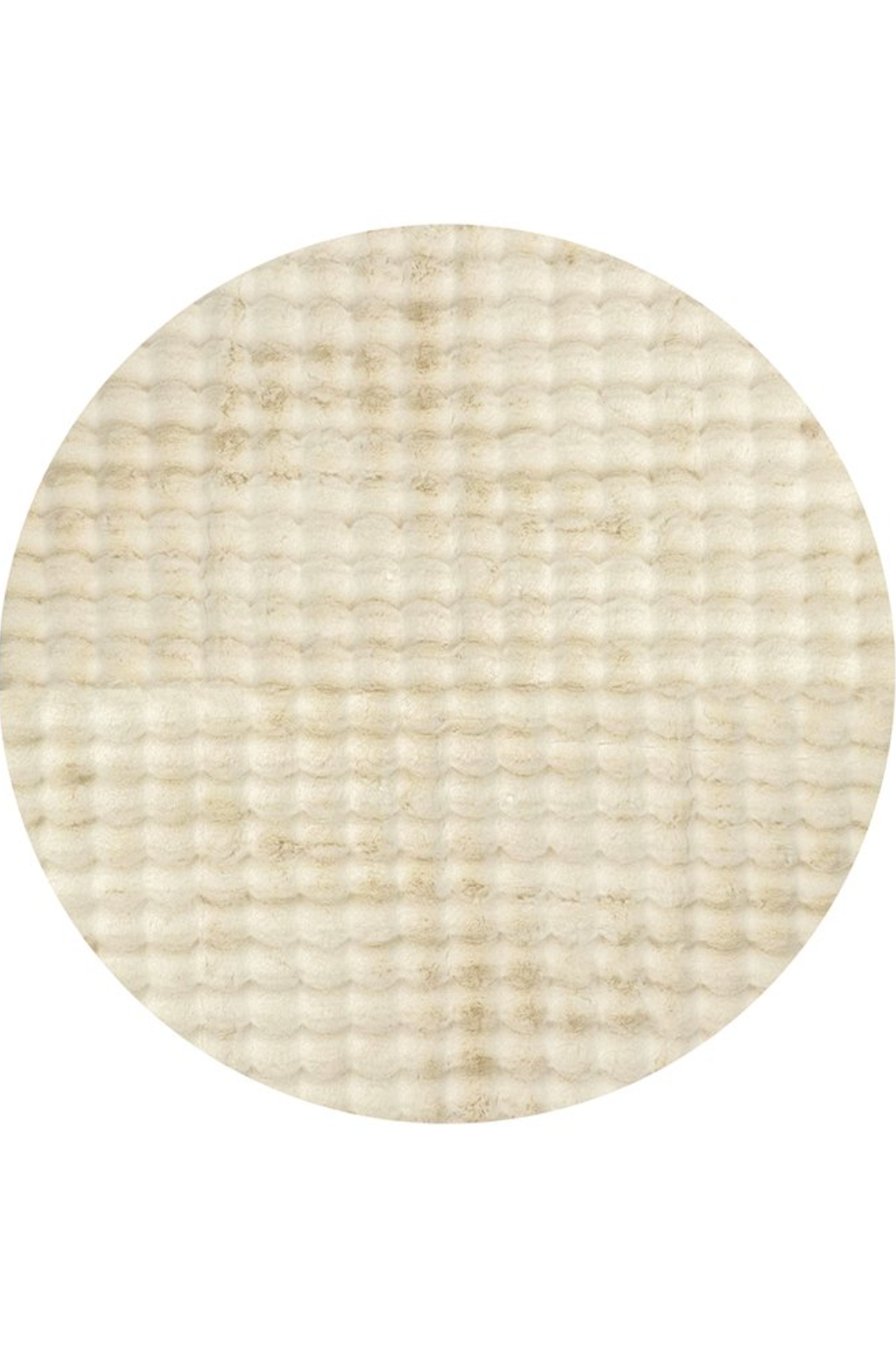Bubble Natural Washable Round Rug