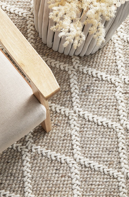 Annabella Wool Rectangle Rug - Natural