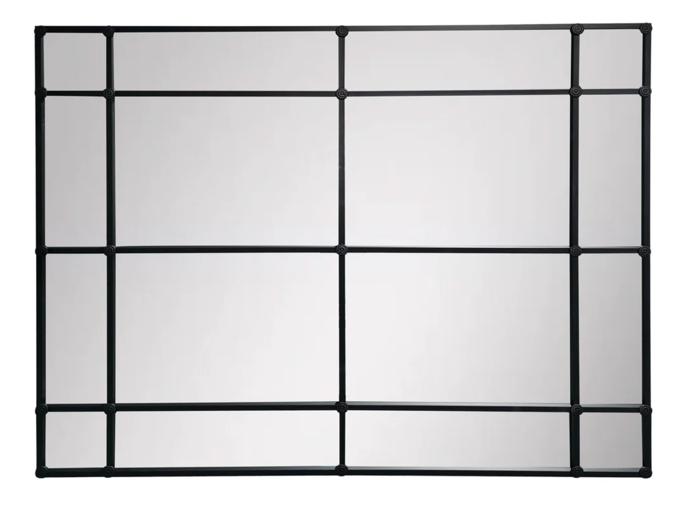 Newport Black Rectangular Wall Mirror