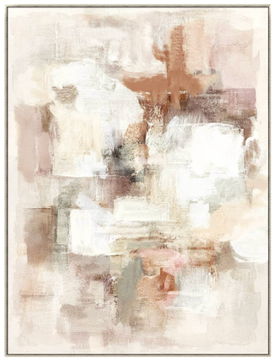Soft Terrain Canvas in Silver Frame