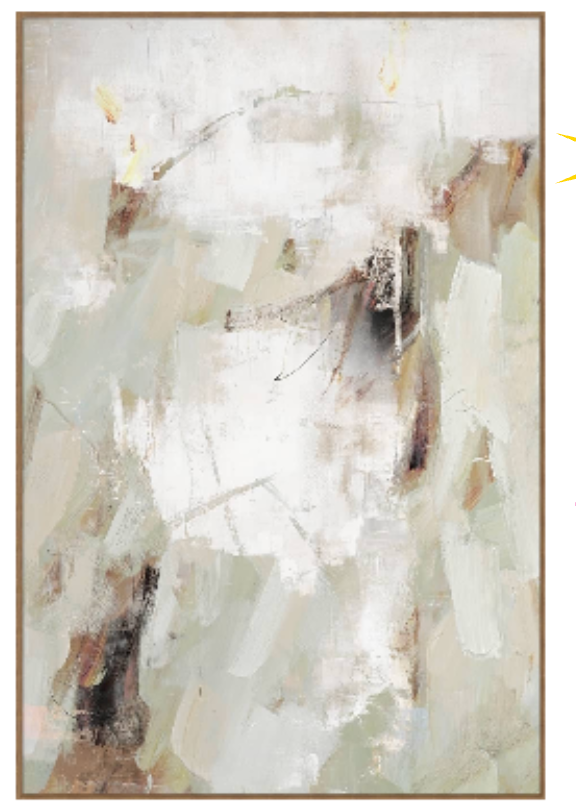 Sage and Stone Canvas in Silver Frame