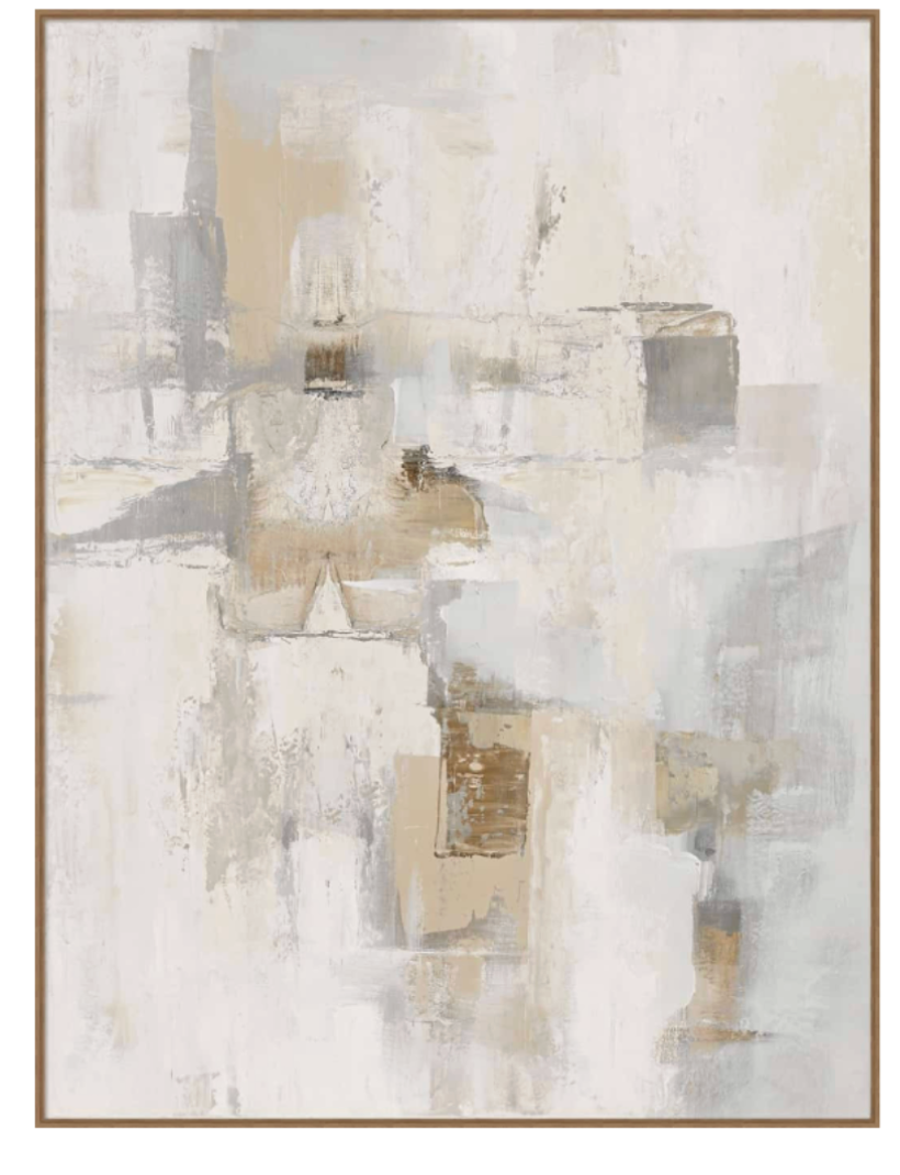 Organic Form Canvas in Antique Silver Frame