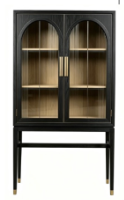 Manhattan Ridged Glass Cabinet