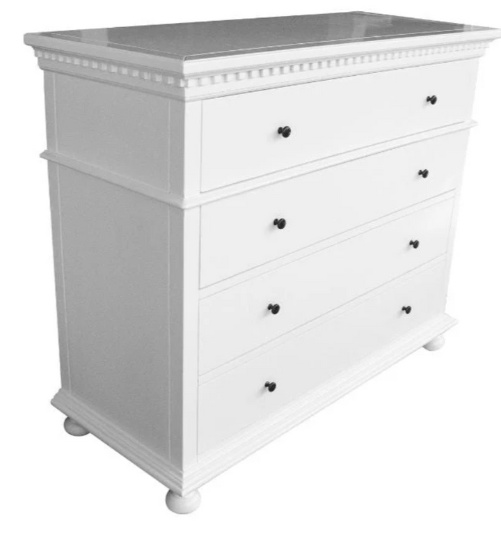 Regency Four Drawer Chest of Drawers Dovetail Wood Runners - Sydney Floorstock