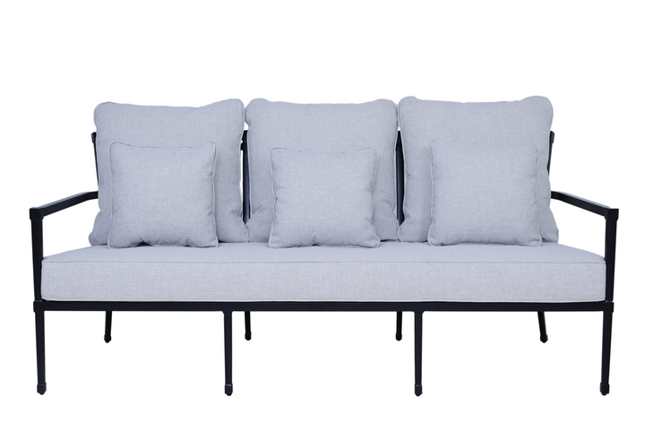 Amalfi Outdoor Black 3 Seater Lounge