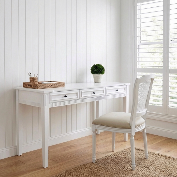 Amelie Medium Desk in White - Sydney Floor Stock
