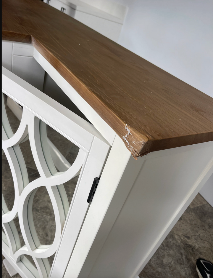 Camille Mirrored Buffet With Elm Top - Sydney Floorstock