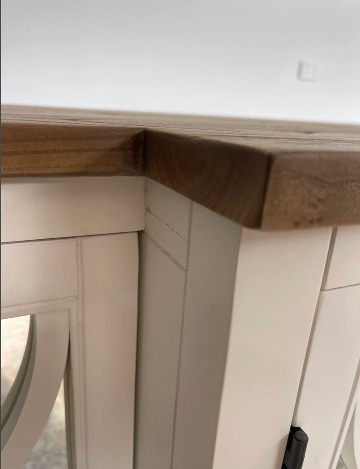 Camille Mirrored Buffet With Elm Top - Sydney Floorstock
