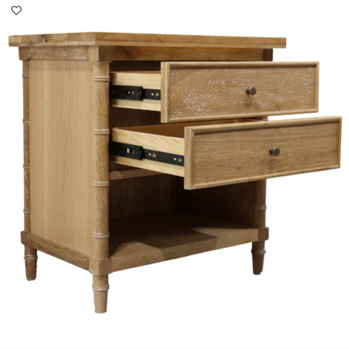Bamboo Medium Bedside Table - Sydney Floorstock
