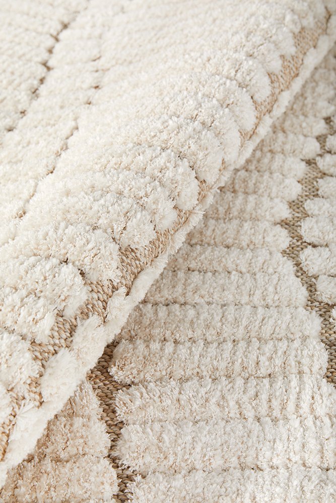 Huxley Textured Cream Rectangle Rug