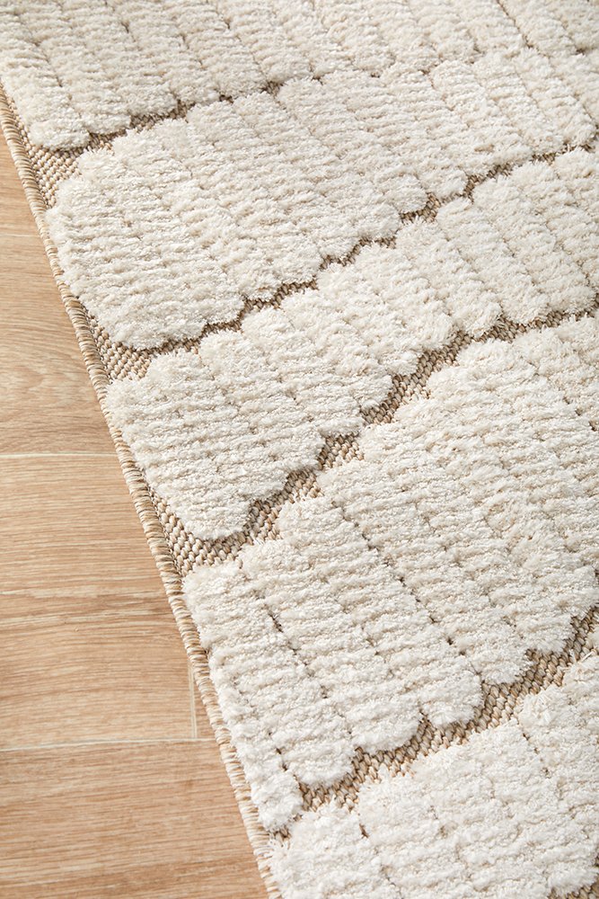 Huxley Textured Cream Rectangle Rug