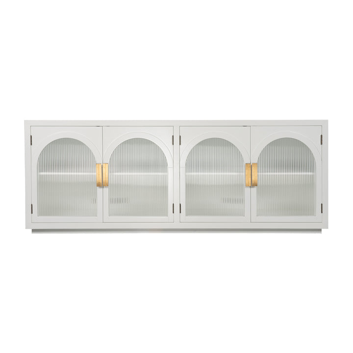 Manhattan Ridged Glass Large Entertainment Unit or Buffet