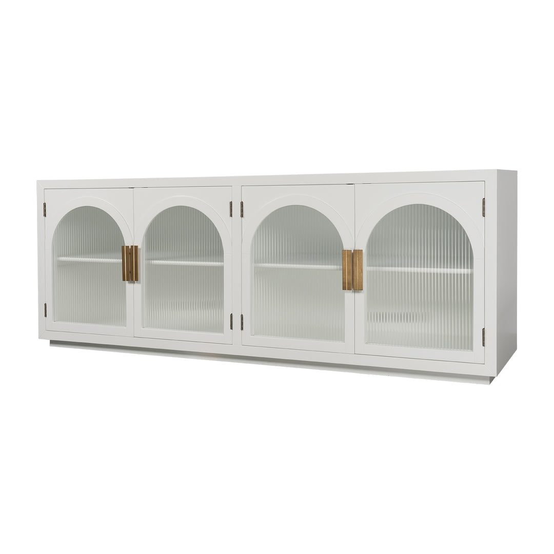 Manhattan Ridged Glass Large Entertainment Unit or Buffet
