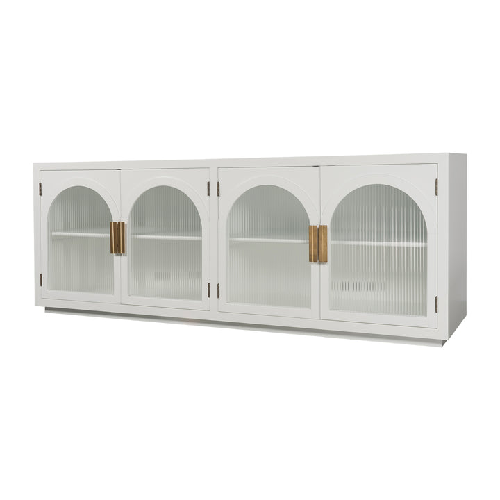 Manhattan Ridged Glass Large Entertainment Unit or Buffet
