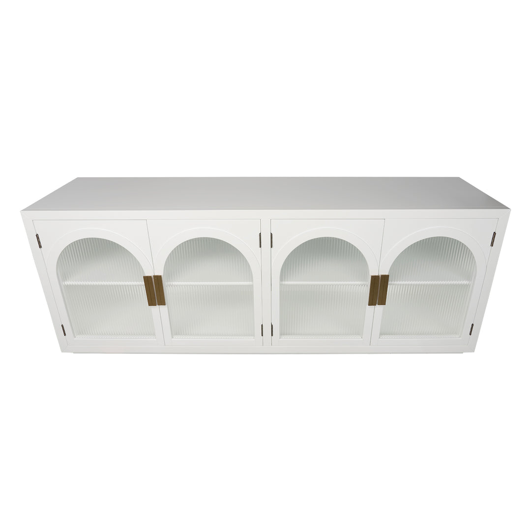 Manhattan Ridged Glass Large Entertainment Unit or Buffet