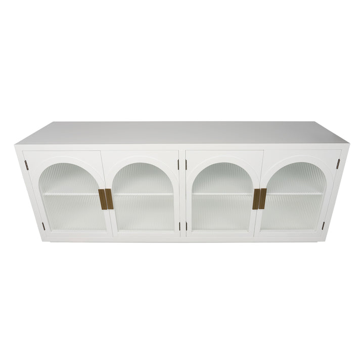 Manhattan Ridged Glass Large Entertainment Unit or Buffet