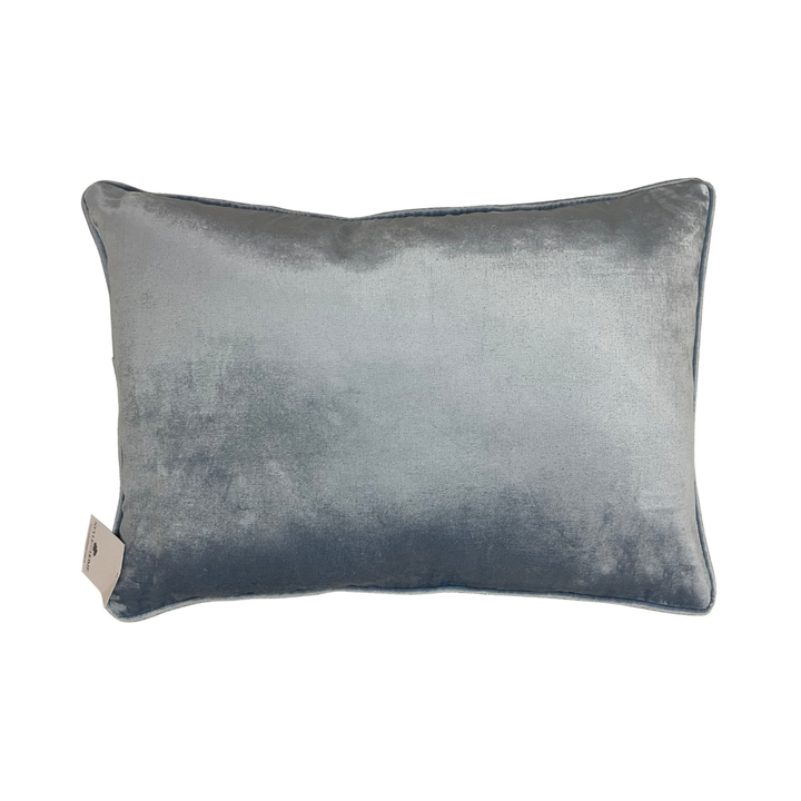 Sky Blue Velvet Luxury Lumbar Cushion