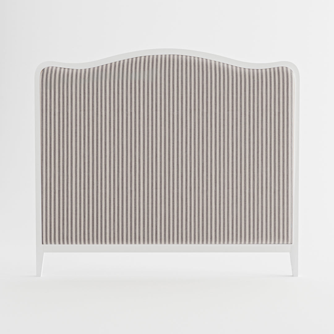 Isabelle French Provincial Curved Bedhead-PREORDER Satin White