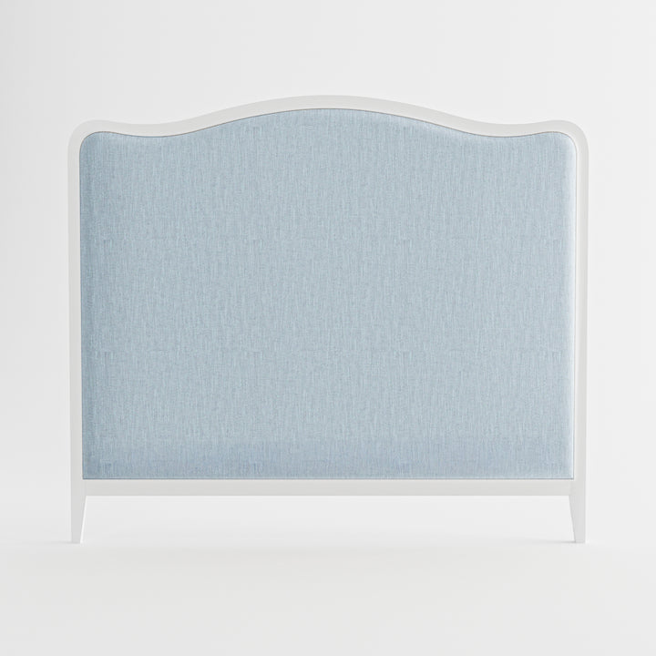 Isabelle French Provincial Curved Bedhead-PREORDER Satin White Duck Egg Blue