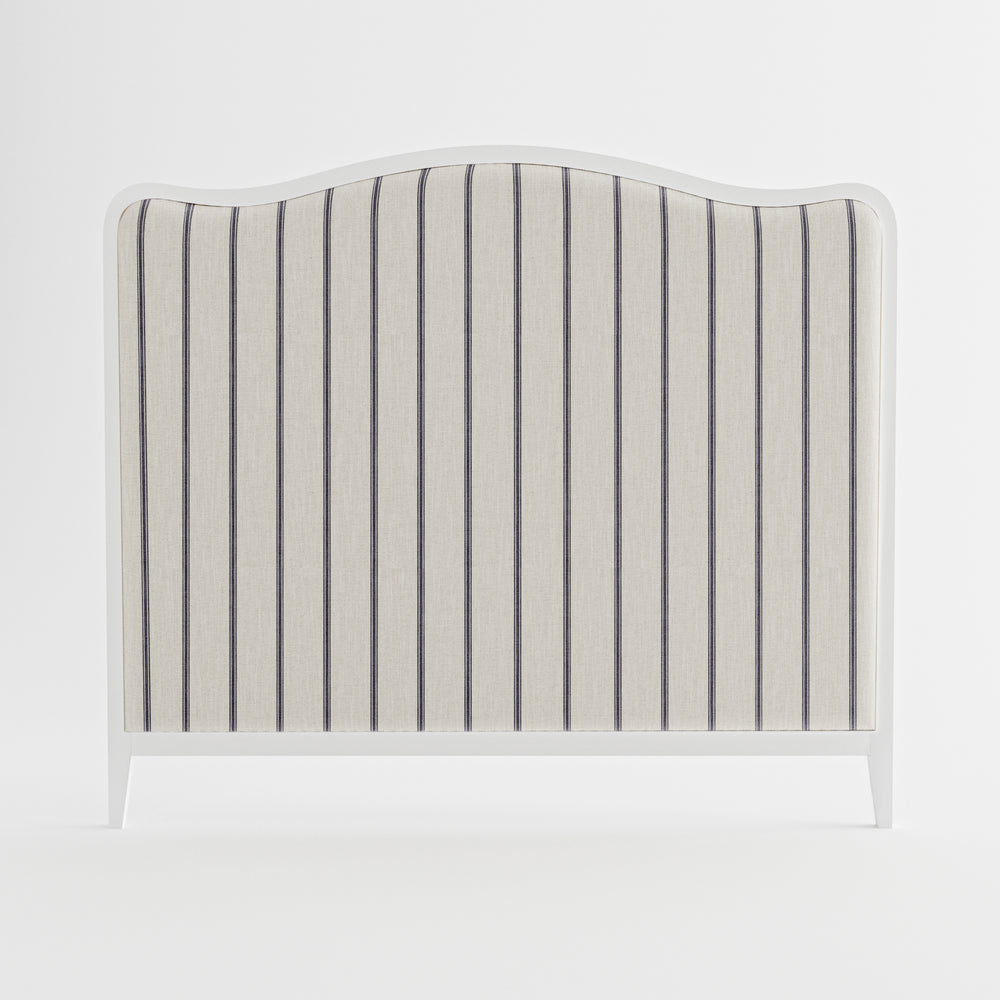 Isabelle French Provincial Curved Bedhead-PREORDER Satin White