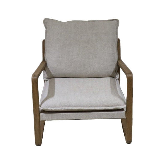 Drift Sling Linen & Oak Arm Chair