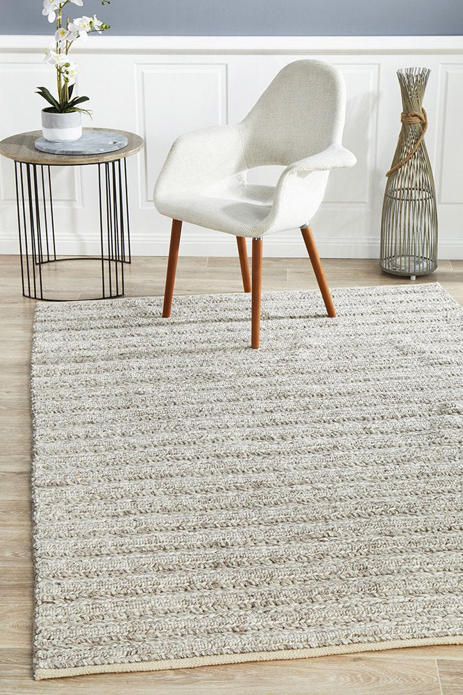 Evelyn Wool Natural Rectangle Rug