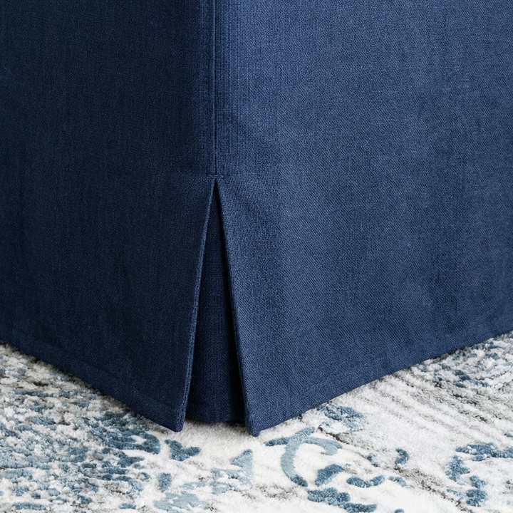 Capri Upholstered Slip Cover Cube Ottoman