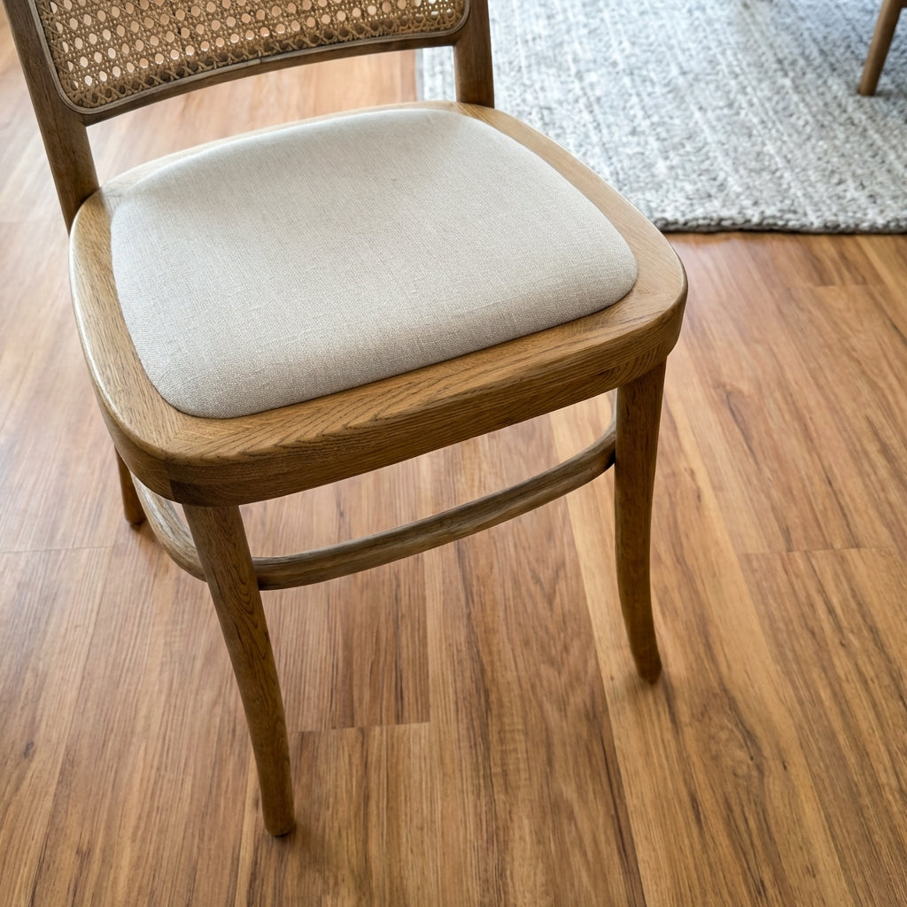 Riviera Natural Oak and Linen Dining Chair