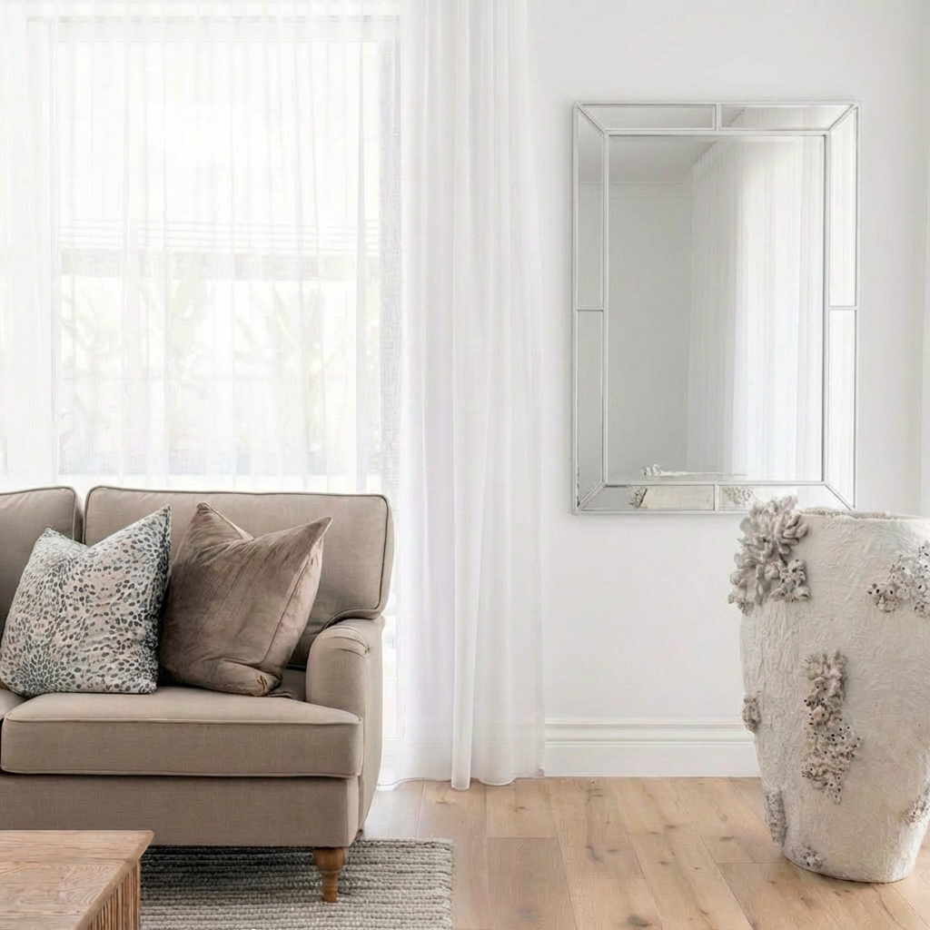 Windsor White Rectangular Wall Mirror