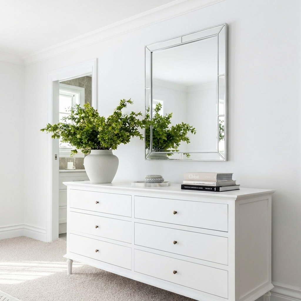 Windsor Silver Rectangular Wall Mirror