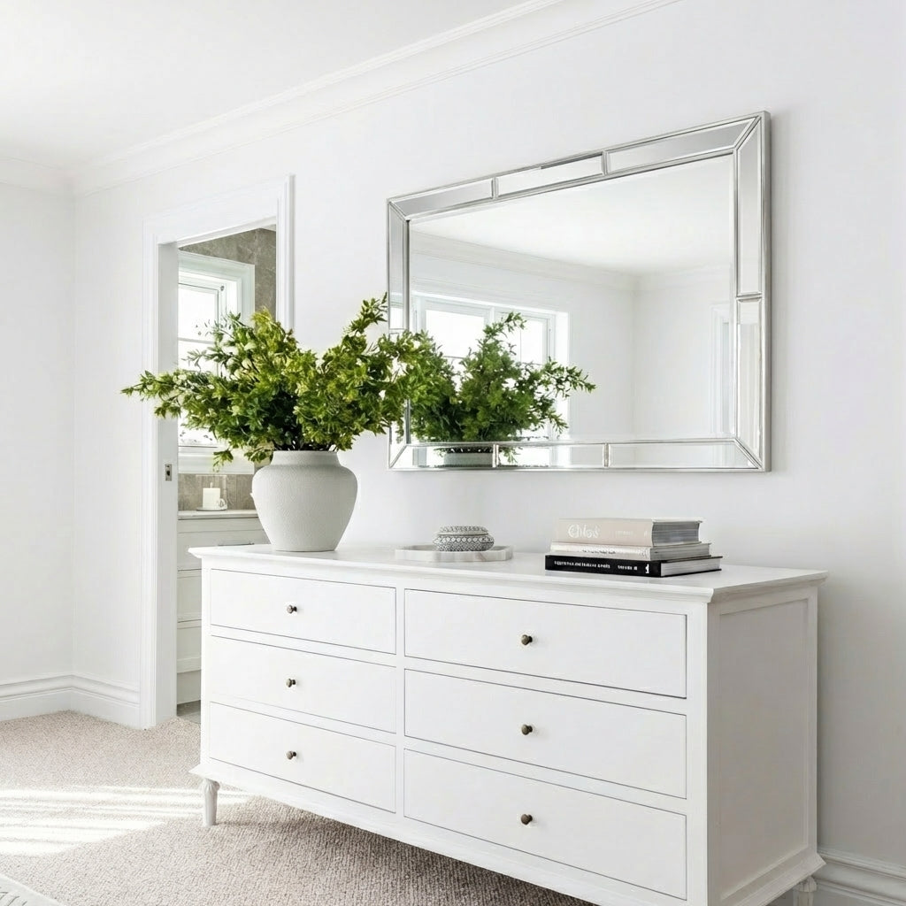 Windsor Silver Rectangular Wall Mirror