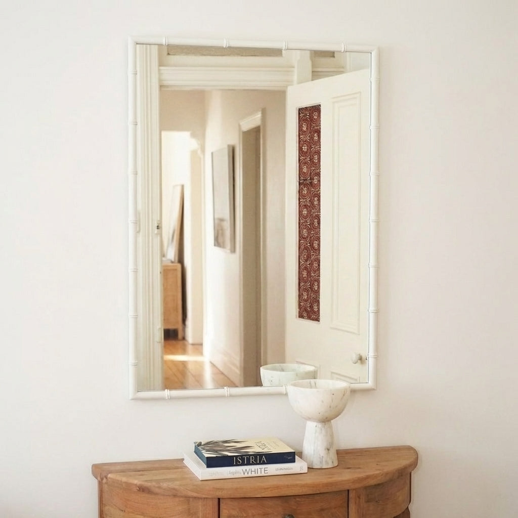 Eli Portrait White Rectangle Mirror