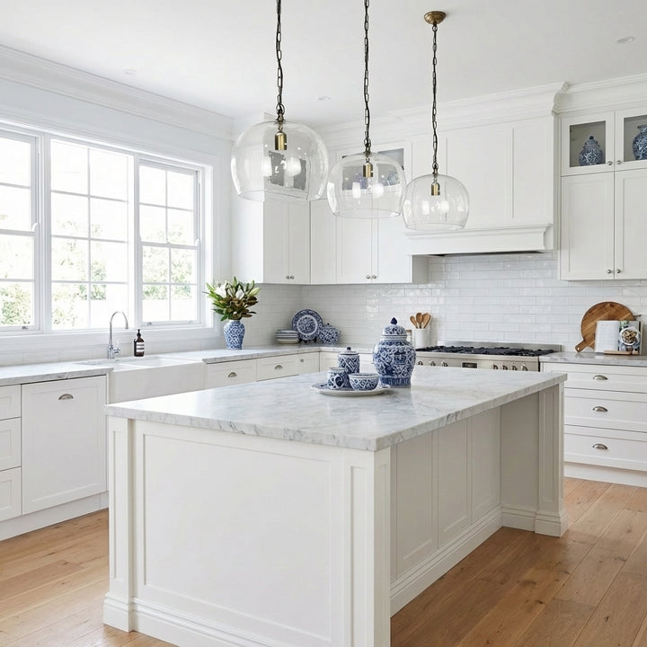 Cecelia Glass Round Pendant