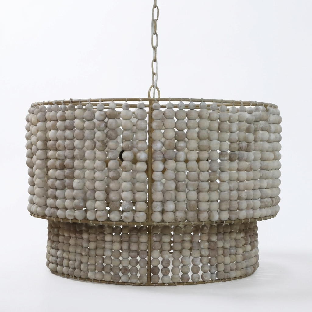 Clara Natural Beaded Chandelier