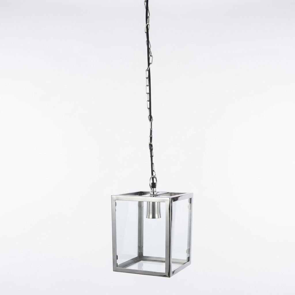Elbridge Glass And Brushed Silver Pendant