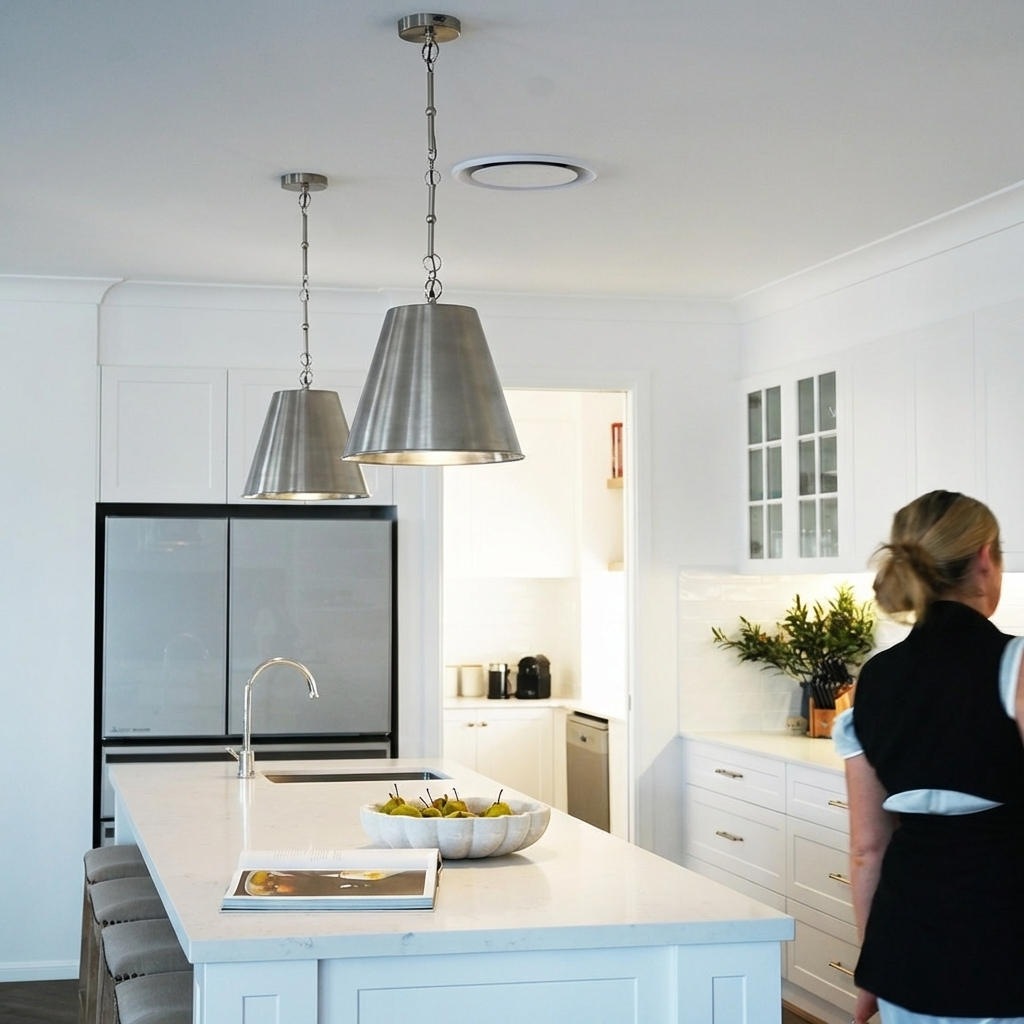 Kaia Brushed Nickel Metal Pendant