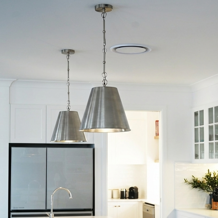 Kaia Brushed Nickel Metal Pendant