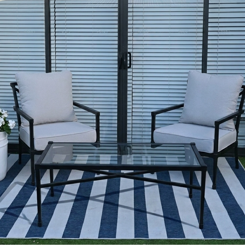 Amalfi Outdoor Black Coffee Table