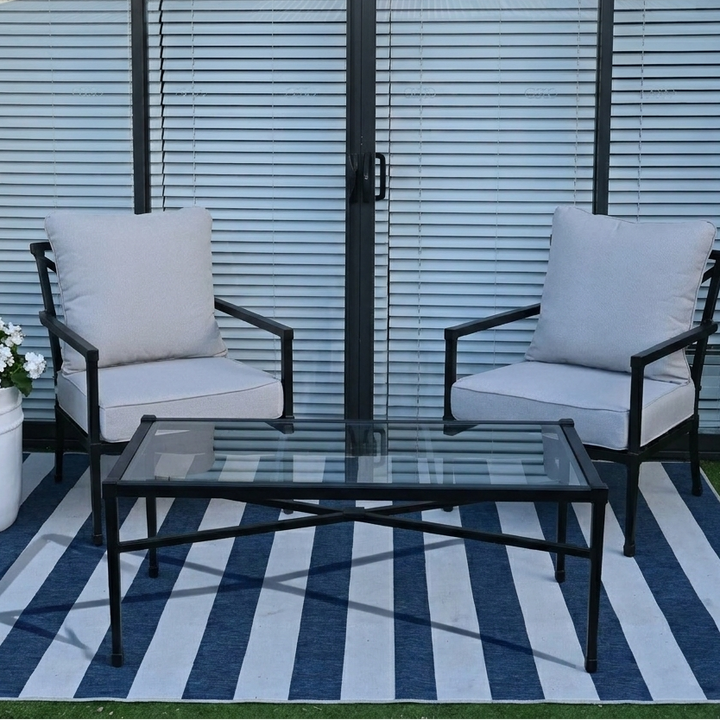 Amalfi Outdoor Black Coffee Table