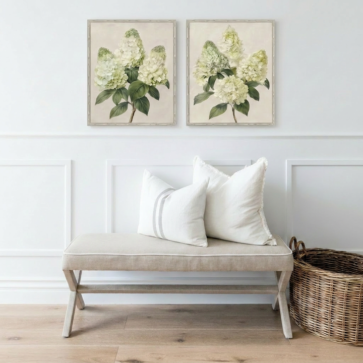 Pinnacle Hydrangea 2 Medium Canvas in Bamboo Frame