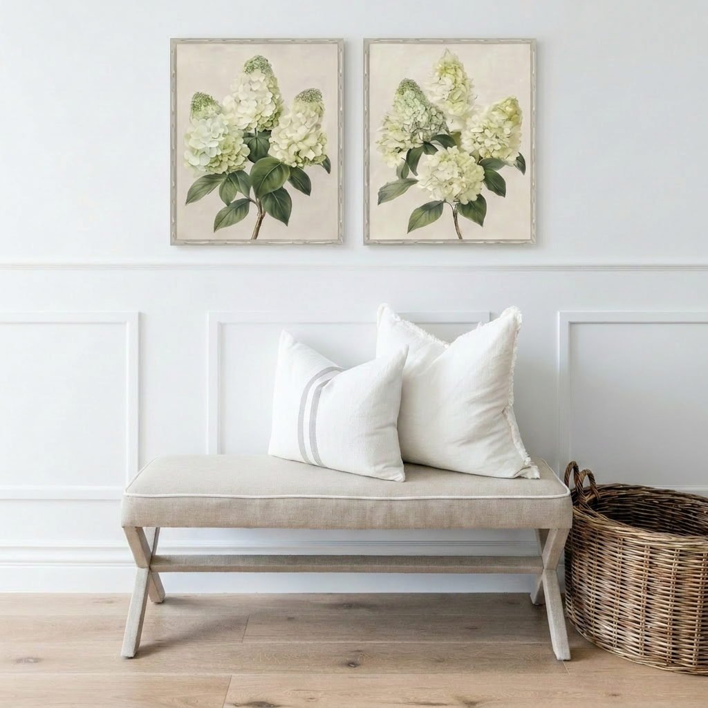 Heather White Square Fringed Linen Cushion