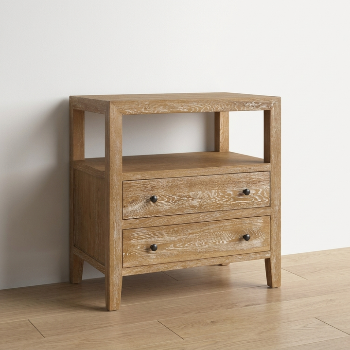 Elliot Medium Bedside Table - Double Wash