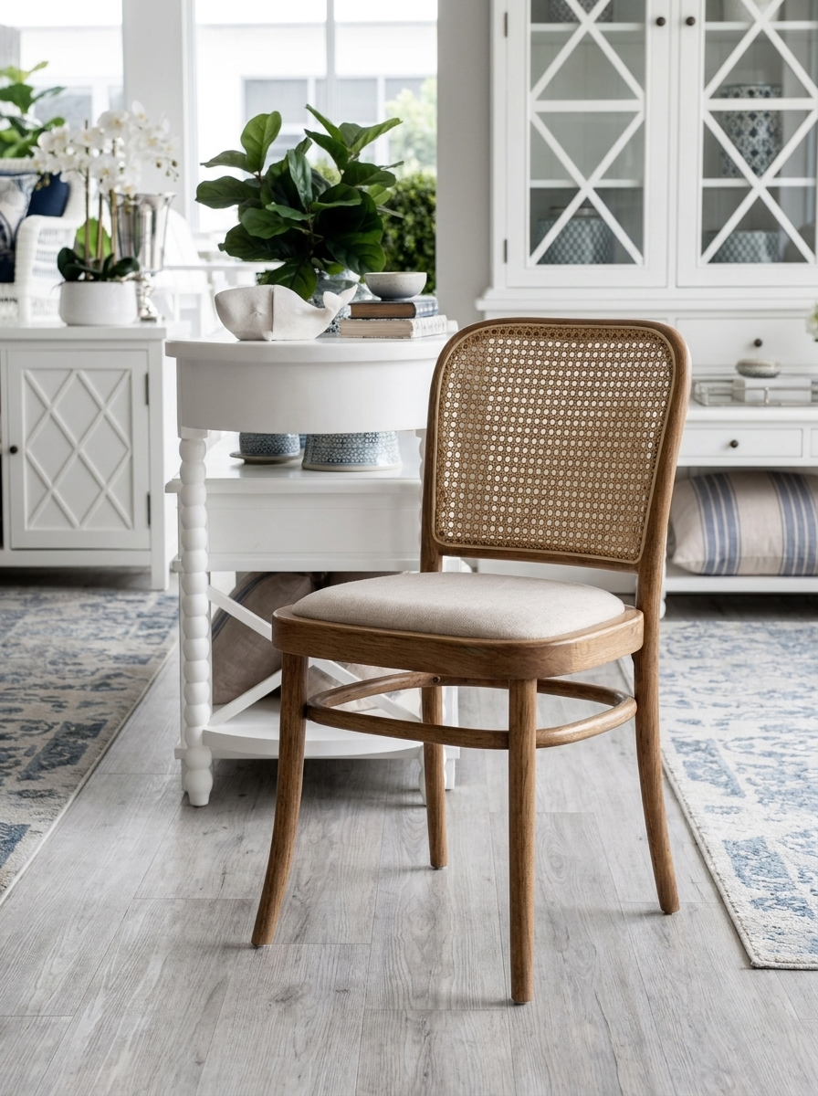 Riviera Natural Oak and Linen Dining Chair Natural Oak Oatmeal