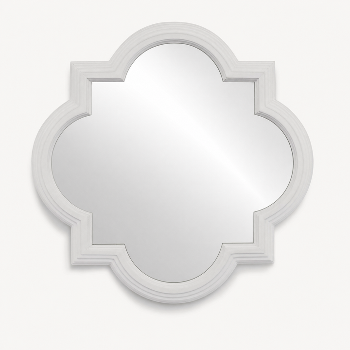 Quatrefoil Wood Mirror 90cm