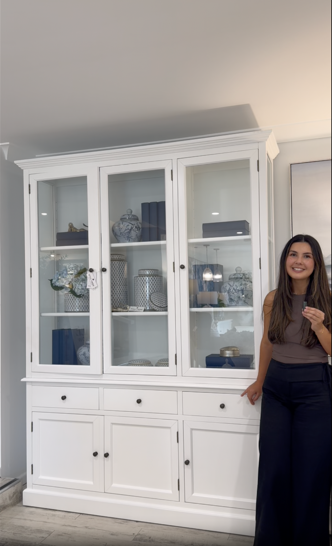 Anna Large Glass Display Cabinet