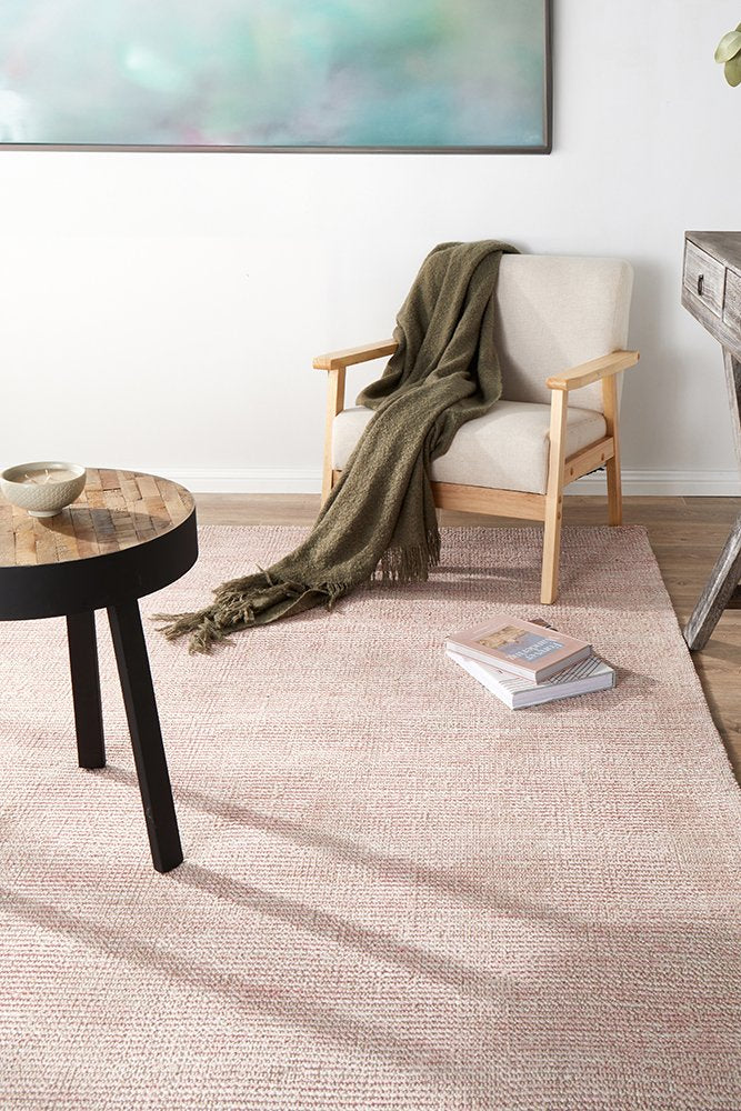 Rose Cotton Rayon Rectangle Rug