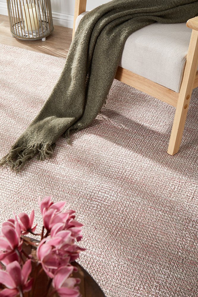 Rose Cotton Rayon Rectangle Rug