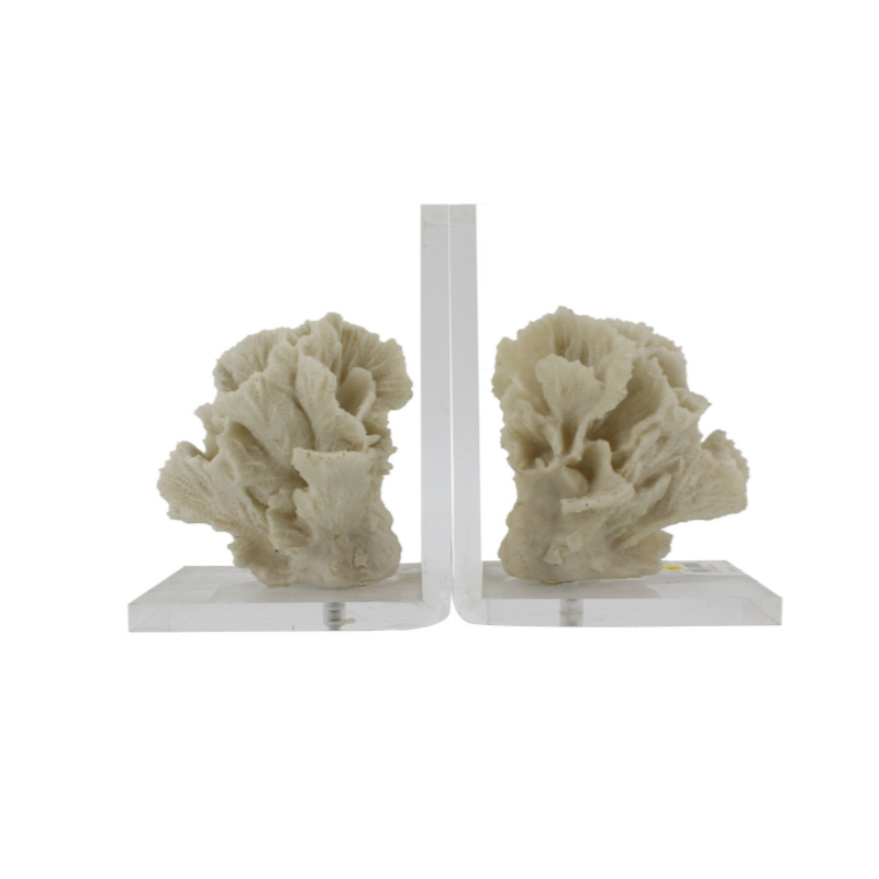 Seaside Coral Bookends- Acrylic Base