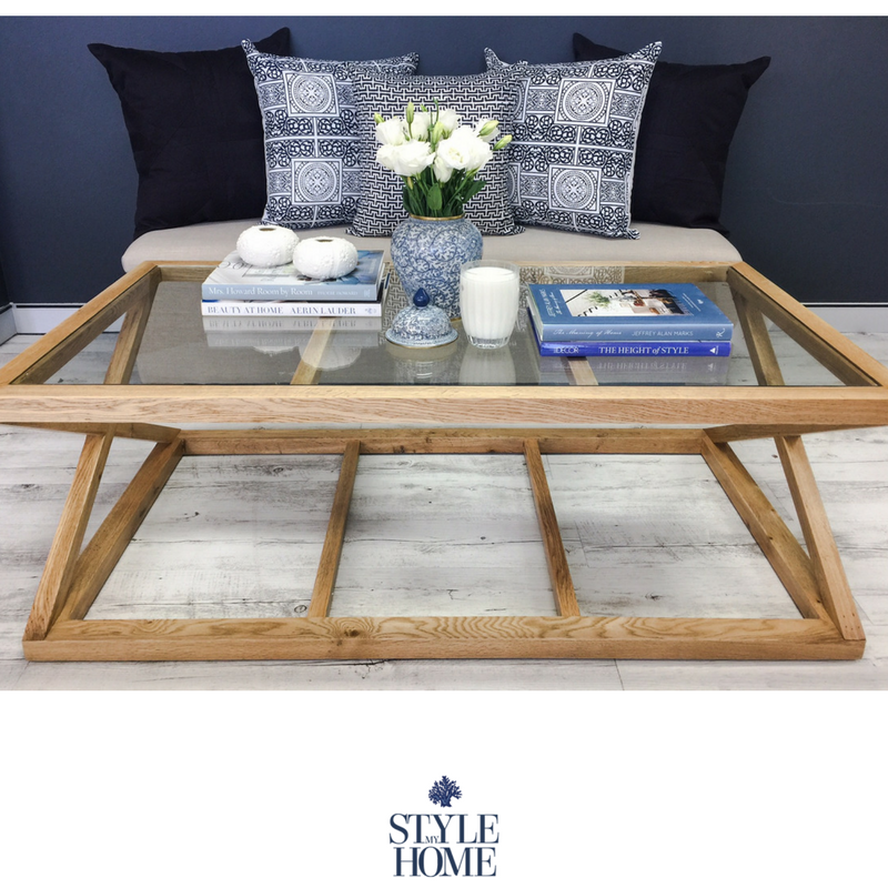 Buy Hamptons JOSHUA Coastal Cross Leg Coffee Table